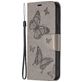 Mobigear Butterfly Samsung Galaxy S24 Ultra Hoesje Bookcase Portemonnee - Grijs