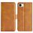 Mobigear Slim Magnet iPhone 17e Hoesje Bookcase Portemonnee - Cognac