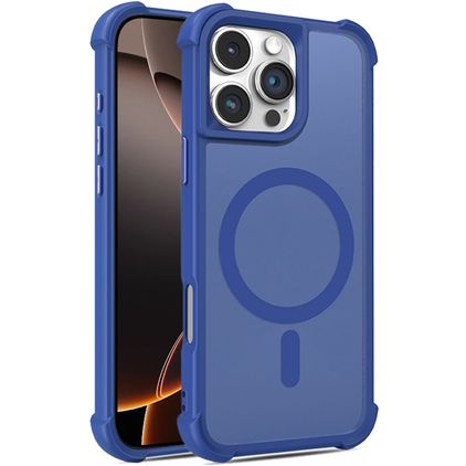 Mobigear Armor Shield iPhone 16 Pro Max MagSafe Hoesje Hardcase Backcover - Blauw