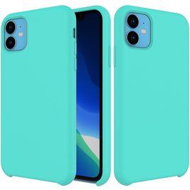 Mobigear Rubber Touch iPhone 11 Siliconen Hoesje Backcover - Turquoise