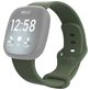 Mobigear Sport Dual Siliconen Fitbit Sense Bandje Druksluiting - Groen