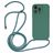 Mobigear Lanyard iPhone 15 Pro Siliconen Hoesje met koord - Groen