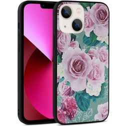 Mobigear Flowers iPhone 14 Hoesje Hardcase Backcover - Model 1