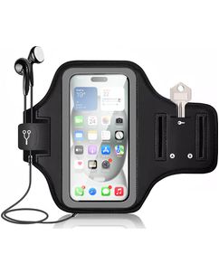 Mobigear Go Active Telefoonhouder Hardlopen Neopreen Sport Hoesje Sportarmband - Medium - Zwart