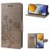 Mobigear Flowers Samsung Galaxy M23 Hoesje Bookcase Portemonnee - Grijs