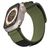Mobigear Outdoor Nylon Apple Watch Bandje Klittenbandsluiting - 42/41/40/38 mm - Legergroen