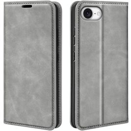 Mobigear Retro Slim iPhone 16e Hoesje Bookcase Portemonnee - Grijs