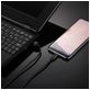 Mobigear Nylon USB-A naar USB-C Kabel 2 Meter - Zwart