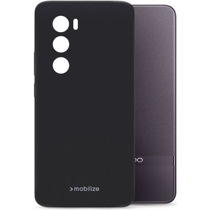 Mobilize Rubber Gelly OPPO Reno 12 Pro Hoesje Flexibel TPU Backcover - Zwart