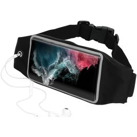 Mobiparts Comfort Fit Belt Telefoonhouder Hardlopen Samsung Galaxy S22 Ultra Sport Hoesje Neopreen Heuptas - Zwart
