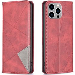 Mobigear Rhombus Slim iPhone 15 Pro Max Hoesje Bookcase - Rood