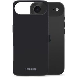 Mobilize Rubber Gelly iPhone Air Hoesje Flexibel TPU Backcover - Zwart