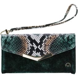 Mobilize Gelly Velvet Samsung Galaxy A40 Hoesje Uitneembare 2in1 Clutch - Green Snake