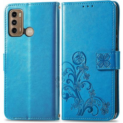 Mobigear Clover POCO X3 GT Hoesje Bookcase Portemonnee - Blauw