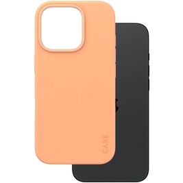 CARE by PanzerGlass Fashionable iPhone 16 Pro Siliconen MagSafe Hoesje Backcover - Peachy CARE by PanzerGlass Fashionable iPhone 16 Pro Siliconen MagSafe Hoesje Backcover - Peachy
