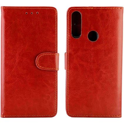 Mobigear Wallet OPPO A31 Hoesje Bookcase Portemonnee - Bruin