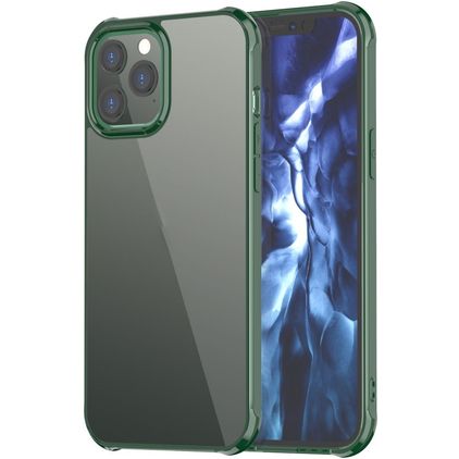 Mobigear Crystal iPhone 12 Pro Max Hoesje Hardcase Backcover - Transparant / Groen