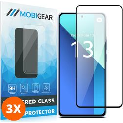 Mobigear Premium Xiaomi Redmi 13 4G Glazen Screenprotector - Case Friendly (3-Pack)