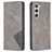 Mobigear Rhombus Slim Samsung Galaxy S23 Hoesje Bookcase - Grijs