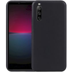 Mobigear Colors Sony Xperia 10 V Hoesje Flexibel TPU Backcover - Zwart