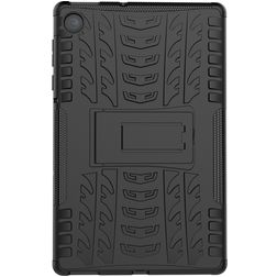 Mobigear Tire Lenovo Tab M10 Plus Hardcase Backcover + Standaard - Zwart
