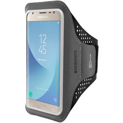 Mobiparts Comfort Fit Telefoonhouder Hardlopen Samsung Galaxy J3 (2017) Sport Hoesje Neopreen Sportarmband - Zwart