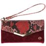 Mobilize Gelly Velvet iPhone 12 Mini Hoesje Uitneembare 2in1 Clutch - Red Snake