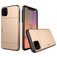 Mobigear Card iPhone 11 Hoesje Hardcase Backcover Shockproof met Pasjeshouder - Goud