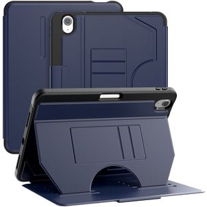 Mobigear Magnetic Folio iPad Air 11 Inch (2026) Hoes Bookcase + Stylus Houder - Marineblauw