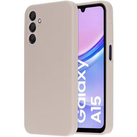 Mobiparts Samsung Galaxy A15 Siliconen Hoesje Backcover - Soft Salmon