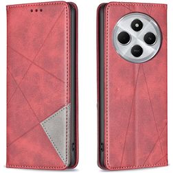 Mobigear Rhombus Slim Xiaomi Redmi 14C Hoesje Bookcase - Rood
