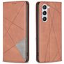 Mobigear Rhombus Slim Samsung Galaxy S23 Hoesje Bookcase - Bruin