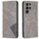Mobigear Rhombus Slim Samsung Galaxy S24 Ultra Hoesje Bookcase - Grijs