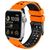 Mobigear Aero Armor Siliconen Apple Watch Bandje Gespsluiting - 49/46/45/44 mm - Oranje / Zwart