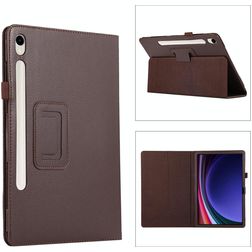 Mobigear Classic Samsung Galaxy Tab S11 Hoes Bookcase + Stylus Houder - Bruin