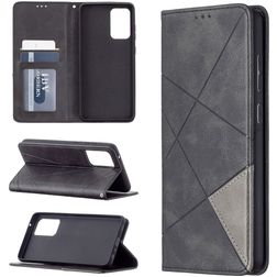 Mobigear Rhombus Slim Samsung Galaxy A72 Hoesje Bookcase - Zwart