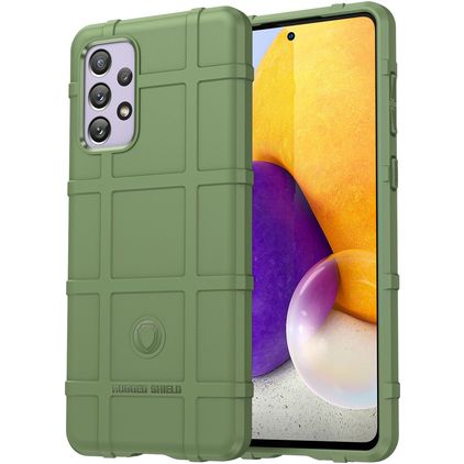 Mobigear Rugged Shield Samsung Galaxy A73 Hoesje Flexibel TPU Backcover Shockproof - Groen