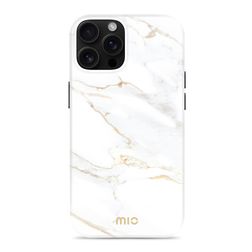 MIO iPhone 16 Pro Max MagSafe Hoesje Hardcase Backcover - White Marble