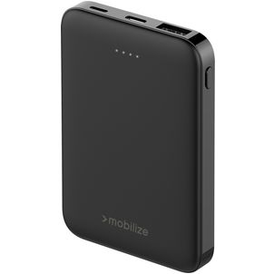 Mobilize Dual USB / USB-C Powerbank 5.000 mAh 10W - Zwart