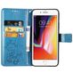 Mobigear Clover iPhone 7 Hoesje Bookcase Portemonnee - Blauw