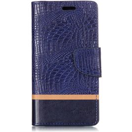 Mobigear Croco Xiaomi Mi 8 SE Hoesje Bookcase Portemonnee - Blauw Mobigear Croco Xiaomi Mi 8 SE Hoesje Bookcase Portemonnee - Blauw