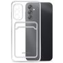 Mobilize Gelly Card Doorzichtig Samsung Galaxy A34 Hoesje Flexibel TPU Backcover met Pasjeshouder - Transparant