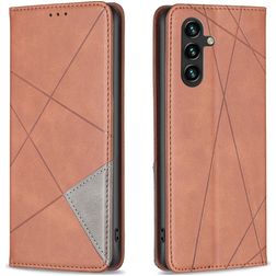 Mobigear Rhombus Slim Samsung Galaxy A35 Hoesje Bookcase - Bruin