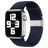 Mobigear Braided Nylon Apple Watch Bandje Klemsluiting - 42/41/40/38 mm - Charcoal