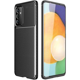 Mobigear Racing Samsung Galaxy A82 5G Hoesje Flexibel TPU Backcover - Zwart