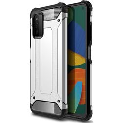Mobigear Outdoor Samsung Galaxy A03s Hoesje Hardcase Backcover Shockproof - Zilver