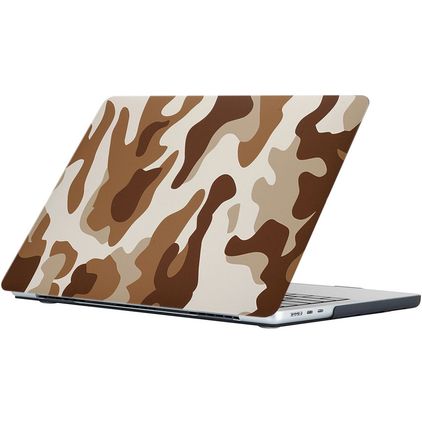 Mobigear Design MacBook Air 15 Inch (2023-2026) Hoes Hardshell Laptopcover MacBook Case - Desert Camauflage - Model A2941 / A3114 / A3241 / A3448