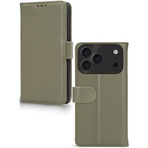 Mobilize Premium Gelly iPhone 17 Pro Hoesje Bookcase Portemonnee - Groen