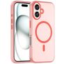 Mobigear Shockproof iPhone 16 MagSafe Hoesje Flexibel TPU Backcover - Rood