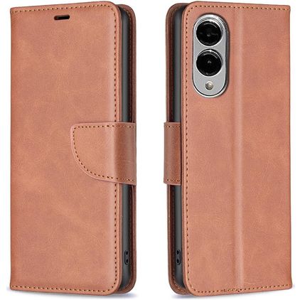 Mobigear Excellent Samsung Galaxy S25 Edge Hoesje Bookcase Portemonnee - Bruin